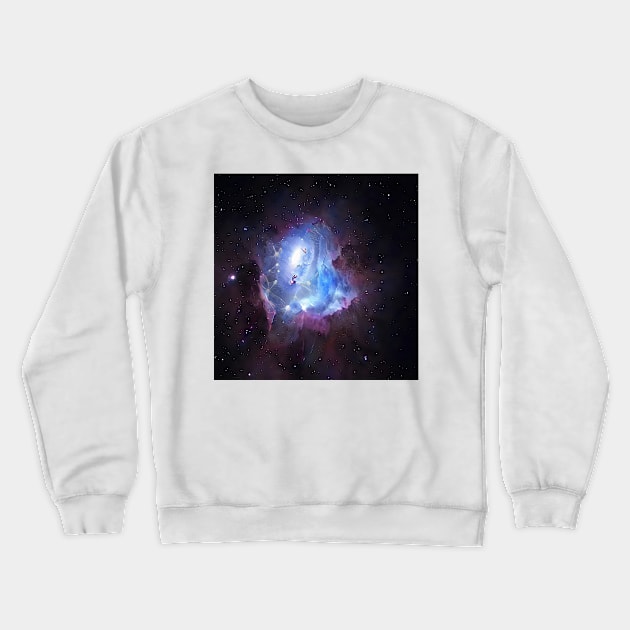 A Quasar Shines Light in Deep Galaxy Crewneck Sweatshirt by amithachapa